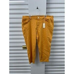 NWT Warp + Weft Mustard Yellow Cropped Pants
